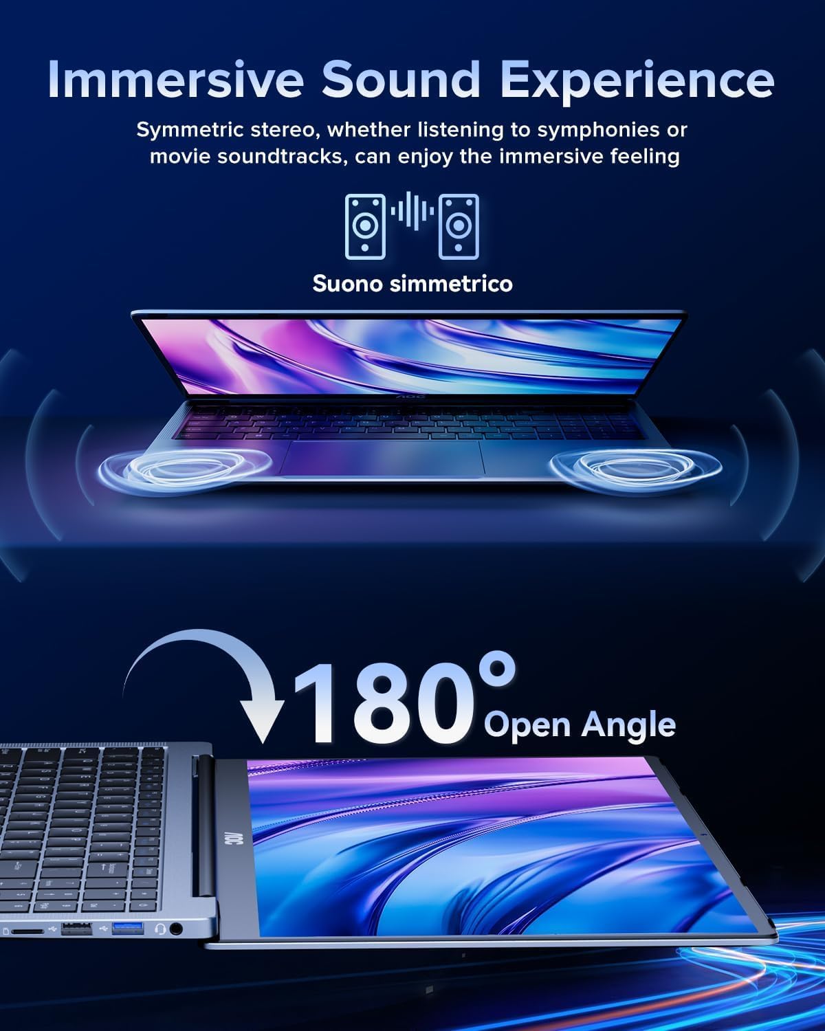 AOC Laptop Computer 15.6 Inch FHD Screen Laptop with N95 Processor(Up to 3.4GHz) 16GB RAM 512GB SSD Gaming Laptops Windows 11 Laptop Computer, Light&Thin, Metal Shell, Webcam, Type-C, USB3.2, Grey