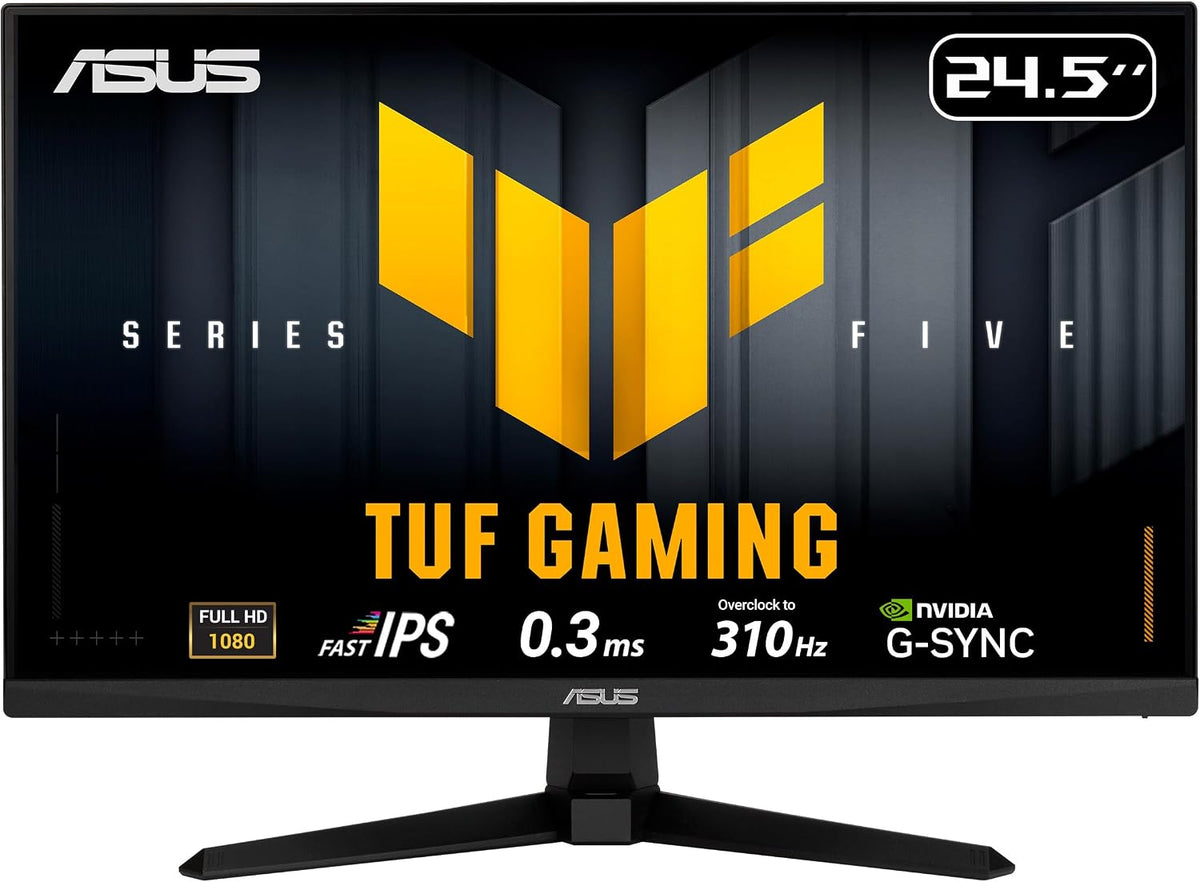ASUS TUF Gaming Series 5 24.5' 1080P Monitor (VG259QMR5A) - Fast-IPS, 310Hz, 0.3ms, G-SYNC Compatible, FreeSync Premium, Extreme Low Motion Blur Sync, 99% sRGB, DisplayWidget, Gaming AI, 3 yr warranty