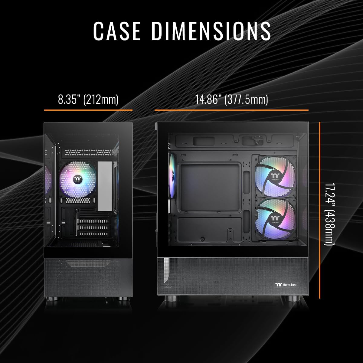 Thermaltake LCGS View 7660-170 Gaming Desktop (AMD Ryzen™ 5 7600X, ToughRam 32GB DDR5 6000MT/s RGB Memory, NVIDIA GeForce® RTX 5060, 1TB NVMe M.2, WiFi, Windows 11) V17B-B650-560-LCS