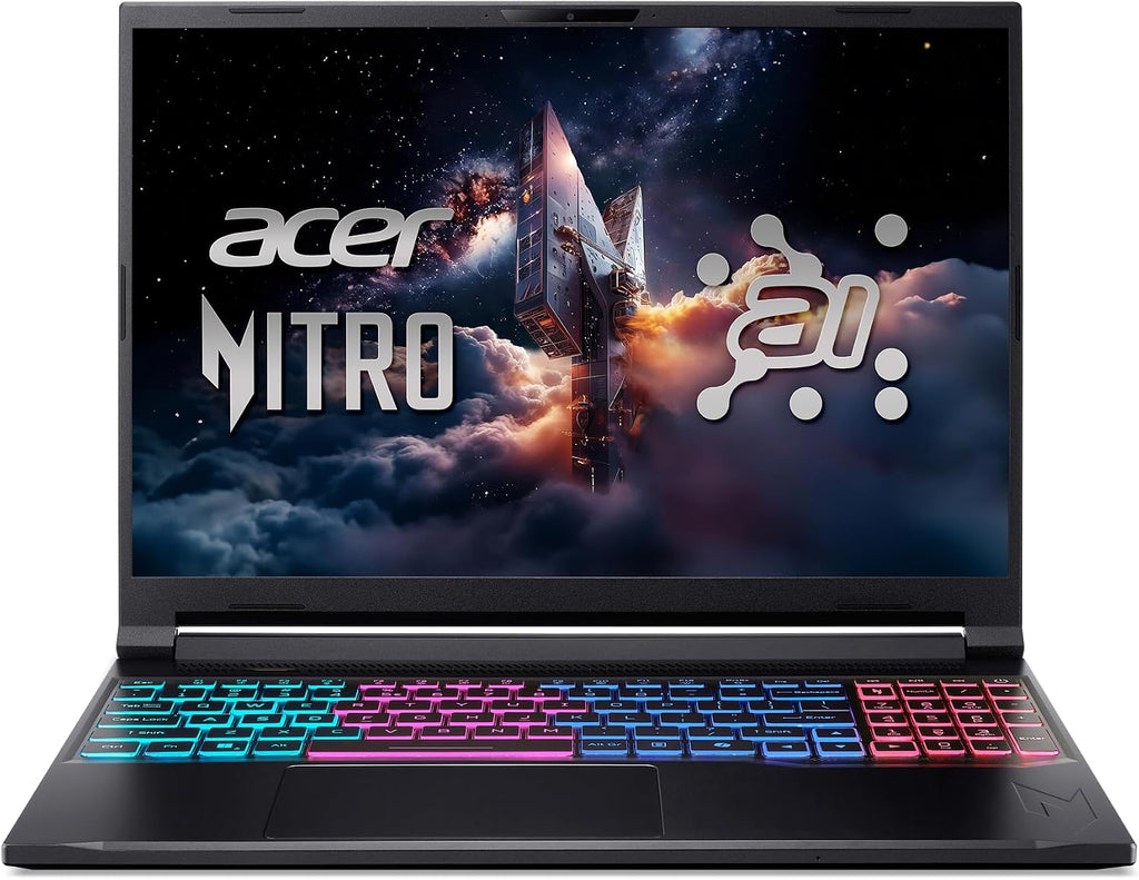acer Nitro V 16S 16' WUXGA IPS 180Hz Gaming Laptop|Intel Core 7 Processor 240H|NVIDIA GeForce RTX 5060|RGB Backlit|Black| 16GB RAM DDR5 | 1024GB SSD | Windows 11 Home | Bundle with USB 3.0 Hub
