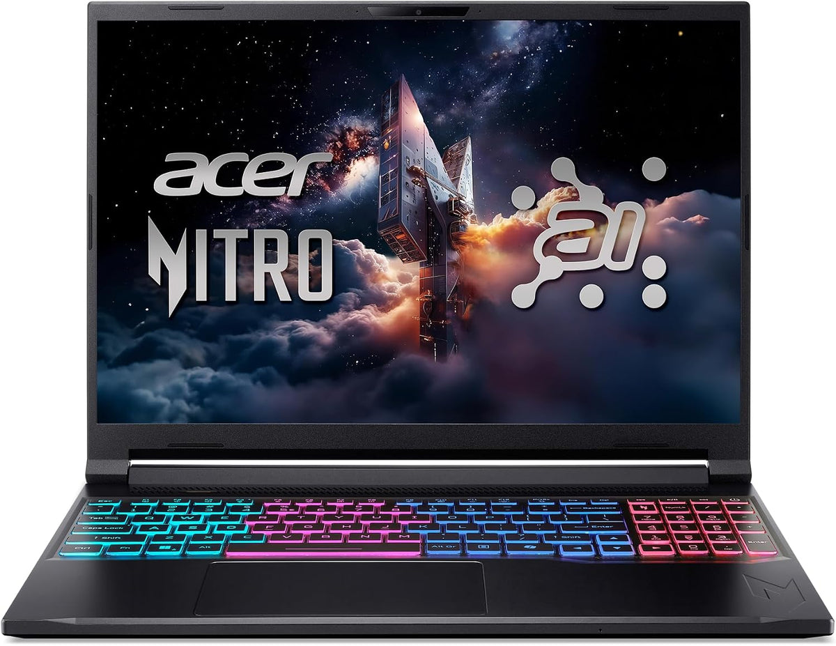 acer Nitro V 16S 16' WUXGA IPS 180Hz Gaming Laptop|Intel Core 7 Processor 240H|NVIDIA GeForce RTX 5060|RGB Backlit|Black| 16GB RAM DDR5 | 1024GB SSD | Windows 11 Home | Bundle with USB 3.0 Hub