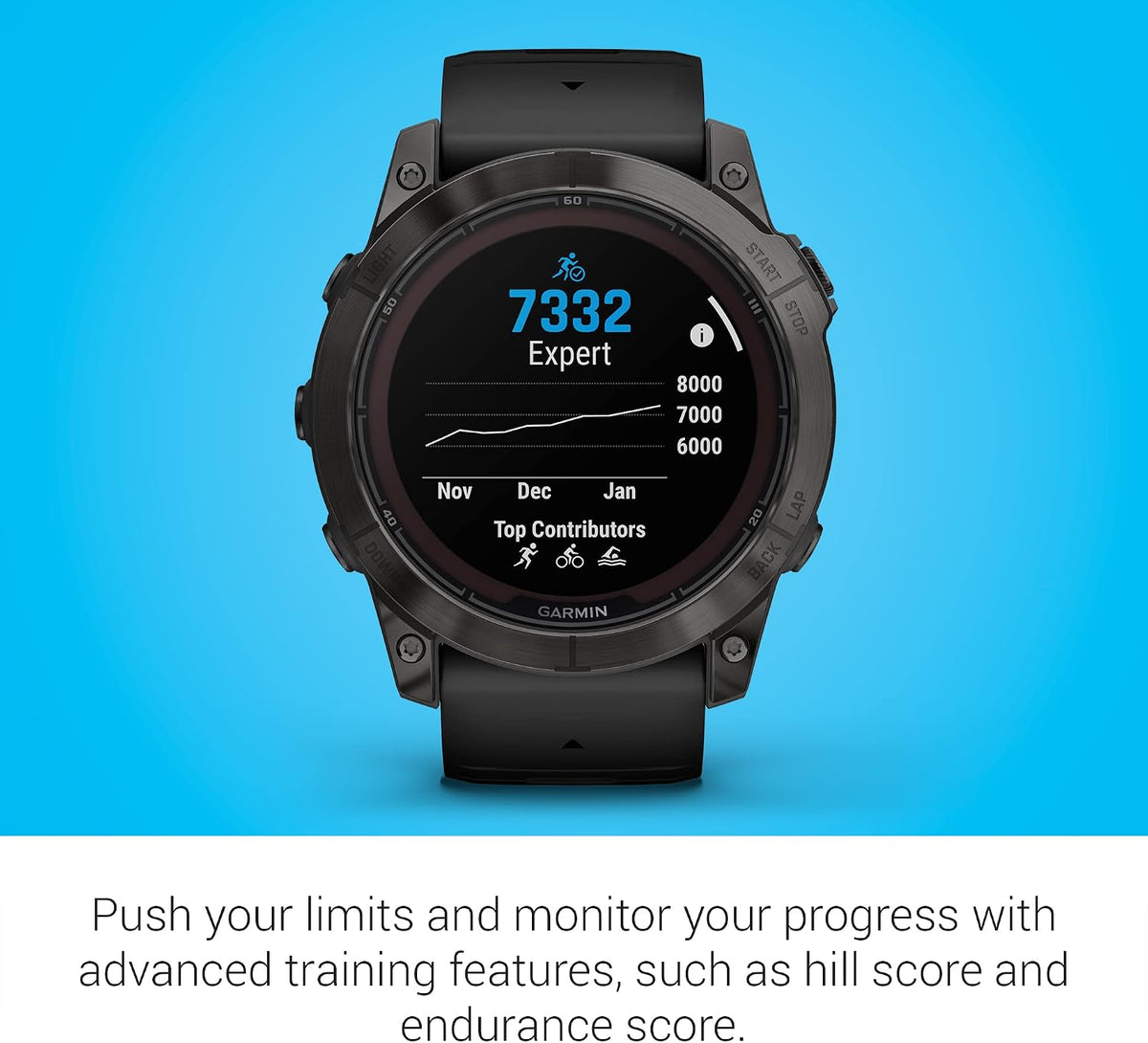Garmin fēnix 7X Pro Sapphire Solar, Multisport GPS Smartwatch, Built-in Flashlight, Solar Charging Capability, Black