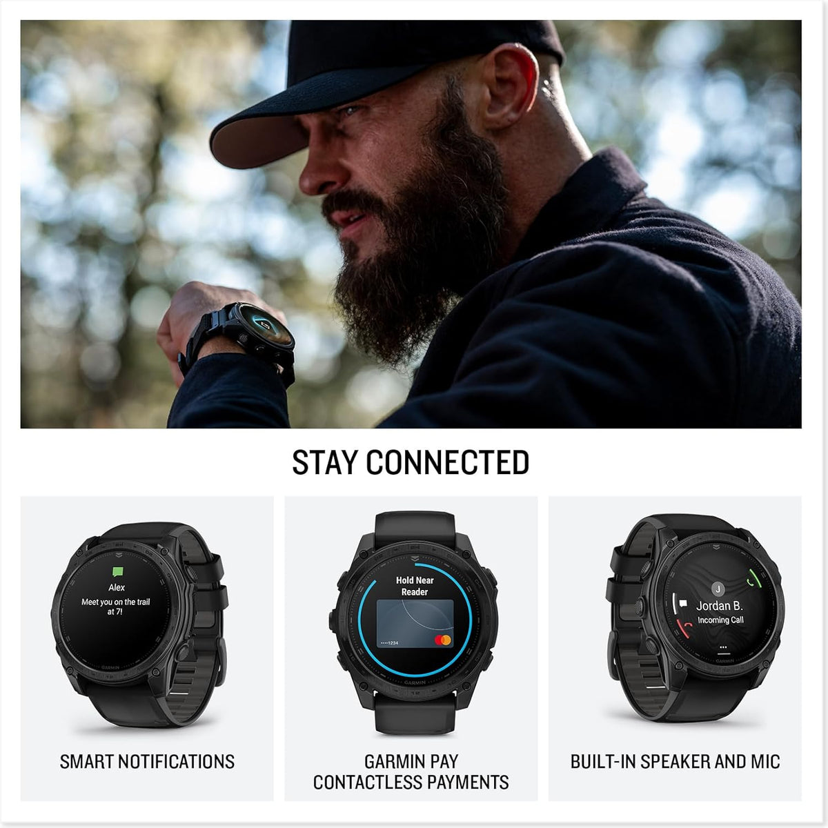 Garmin Tactix 8 47mm AMOLED Display Smart Watch, Built-in Flashlight, 16 Days Battery Life, Premium Tactical GPS Smartwatch, Includes Applied Ballistics Ultralight Solver Bundle with Earbuds and More