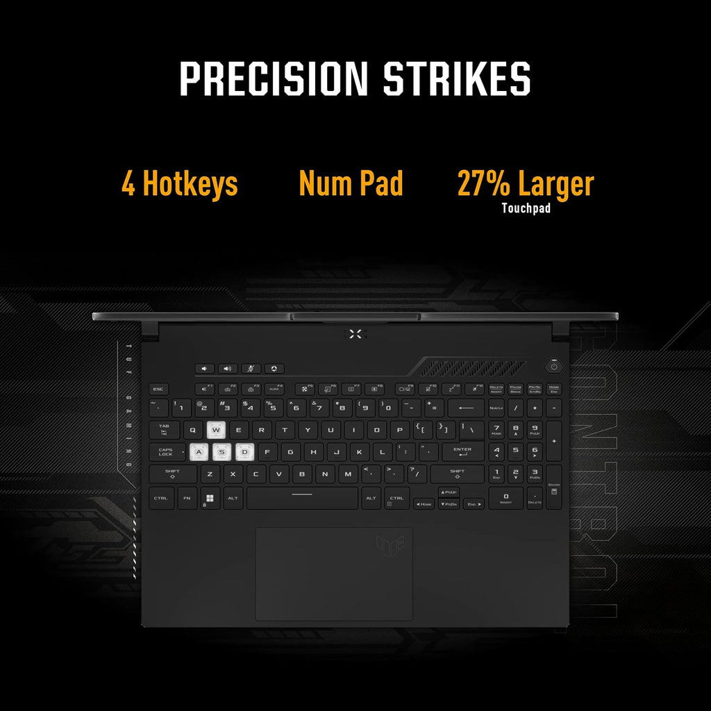 ASUS TUF Dash 15 (2022) Gaming Laptop, 15.6' 144Hz FHD Display, Intel Core i7-12650H, GeForce RTX 3050 Ti, 16GB DDR5, 512GB SSD, Thunderbolt 4, Windows 11 Home, Off Black, FX517ZE-ES73