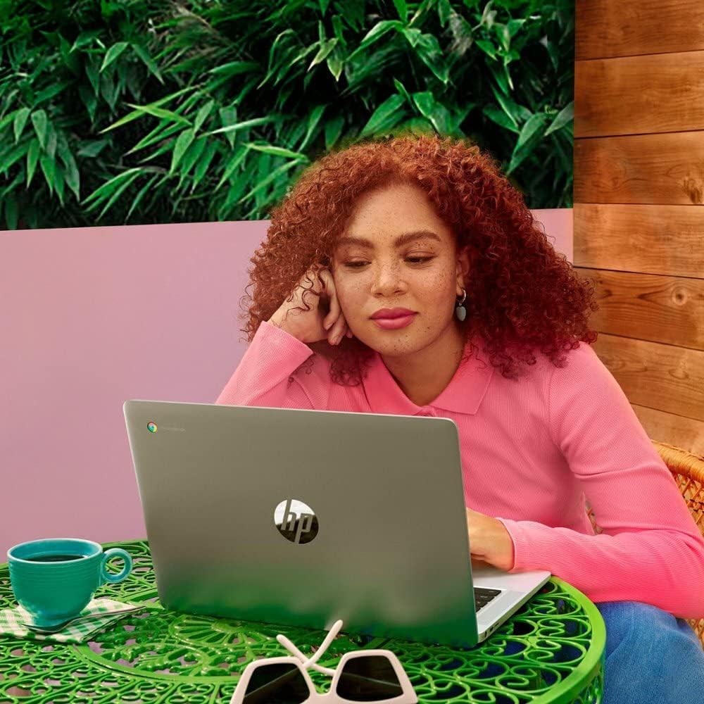 HP Chromebook Laptop Student Business (2023 Model),14' HD Display,Quad-Core Intel Celeron N4120 (Upto 2.6GHz),4GB RAM,64GB eMMC,HD Webcam,WiFi 5,UHD Graphics,Chrome OS +HubxcelAccessory,Modern Gray
