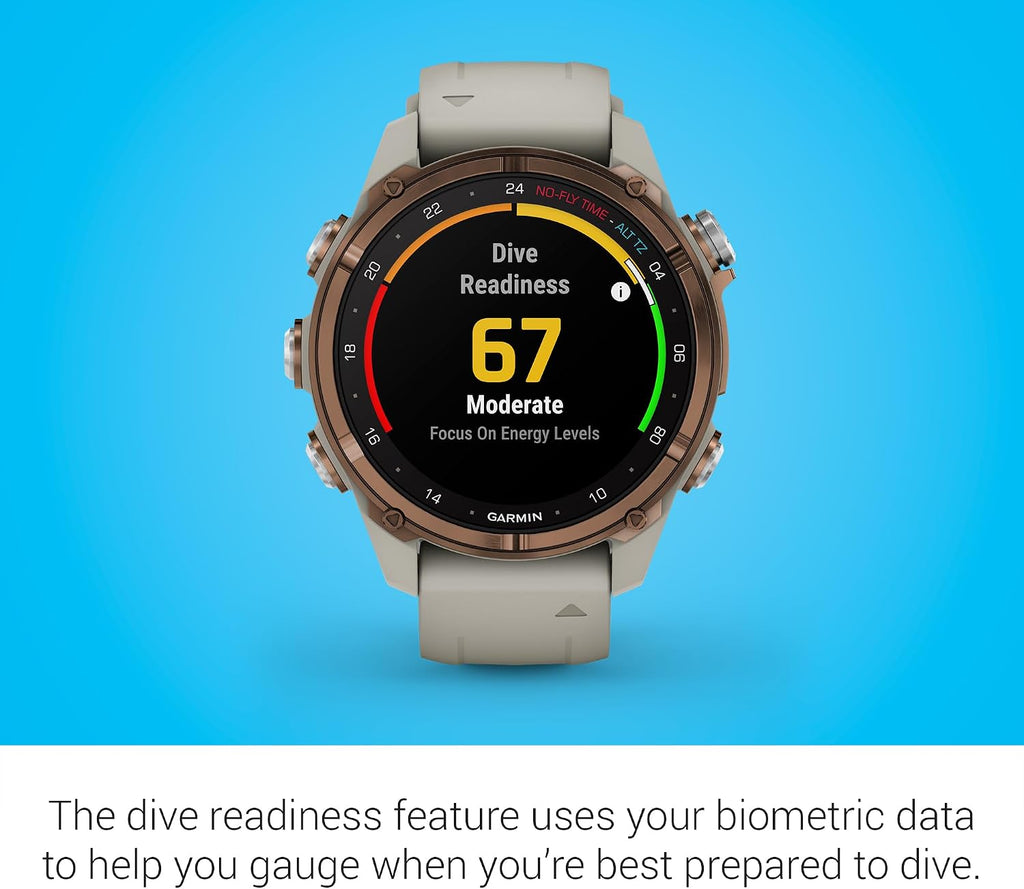 Garmin Descent™ Mk3i, Dive Computer and Multisport GPS Smartwatch, Air Integration, French Gray