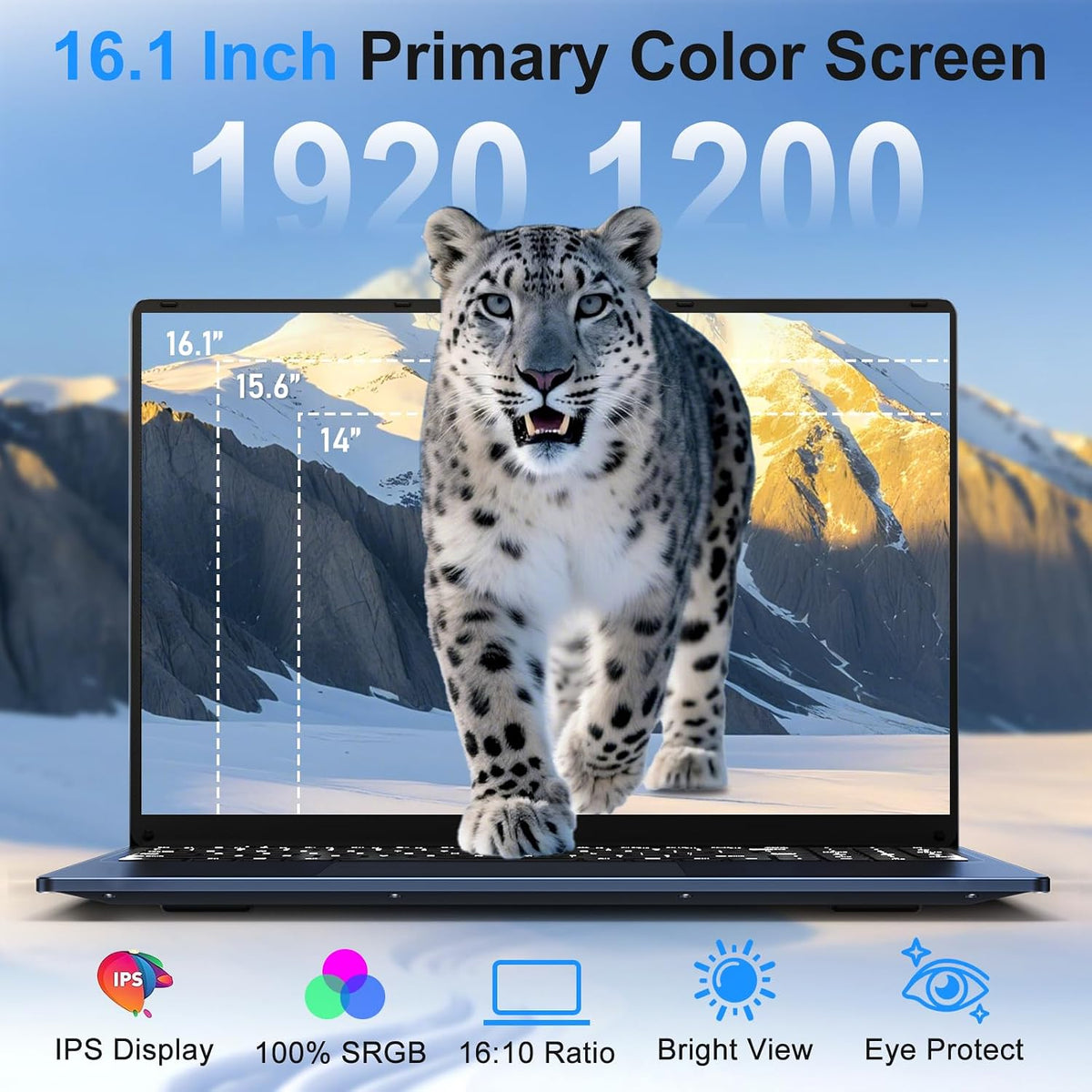 NIAKUN 2026 Gaming Laptop,16 Inch Laptops Computer with Windows 11 Pro & Microsoft Office,16GB RAM 1TB SSD,Intel N150(4C/4T),Backlit Keyboard,Mini HDMI,cam|Mic,Portable Thin for College,Work,Student