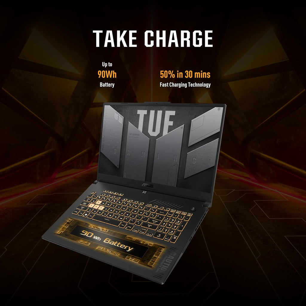 ASUS TUF Gaming F17 (2023) Gaming Laptop, 17.3â€ FHD 144Hz Display, GeForce RTX 3050, Intel Core i5-12500H, 16GB DDR4, 512GB PCIe SSD, Wi-Fi 6, Windows 11, FX707ZC-ES53,Mecha Gray