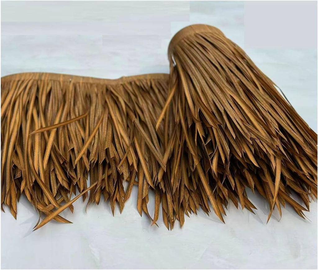 Artificial Straw Roof Thatch Roll For Roof Decoration, Palm Leaf Style Synthetic Roofing Material For Outdoor Umbrella, Garden Pavilion, And Patio Bar Shade, UV Resistant And Durable(1.64x32.8ft)