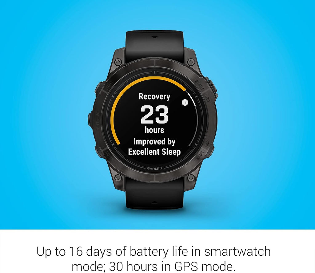 Garmin epix Pro (Gen 2) Sapphire Edition, 47mm, High Performance Smartwatch, Advanced Training Technology, Built-in Flashlight, Black (Renewed)