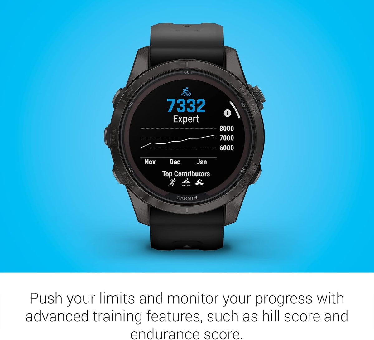 Garmin fēnix 7S Pro Sapphire Solar, Multisport GPS Smartwatch, Built-in Flashlight, Solar Charging Capability, Black