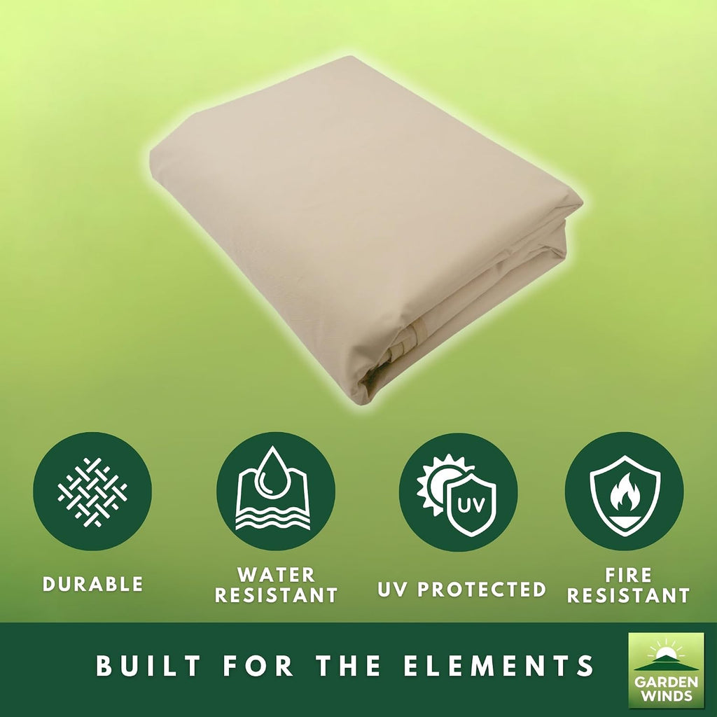 Garden Winds Reinforced Replacement Canopy Top Cover Compatible with The TPGAZ2005 Member's Mark 13' x 13' Butterfly Pavillion - Classic Sand, Riplock 500
