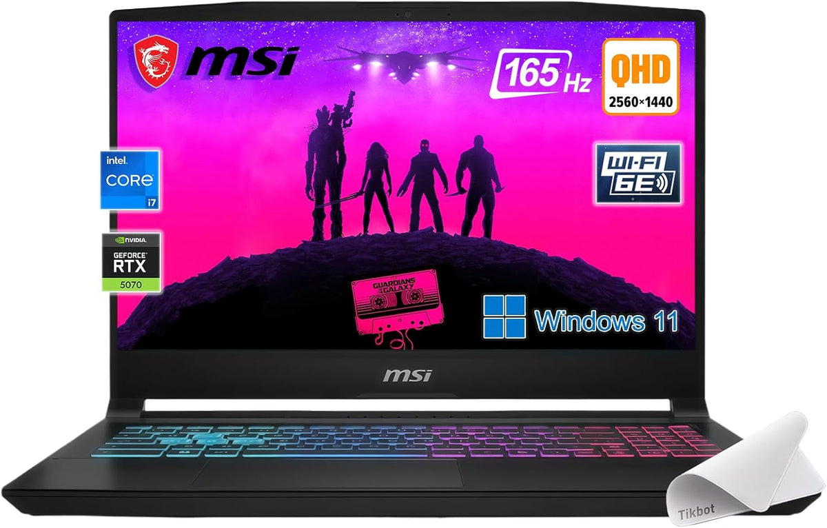 msi Katana 15 15.6' 165Hz QHD Gaming Laptop: Intel Core i7-14650HX, NVIDIA Geforce RTX 5070-Window 11-W/Mouse Pad (32GB RAM | 1TB PCIE SSD)