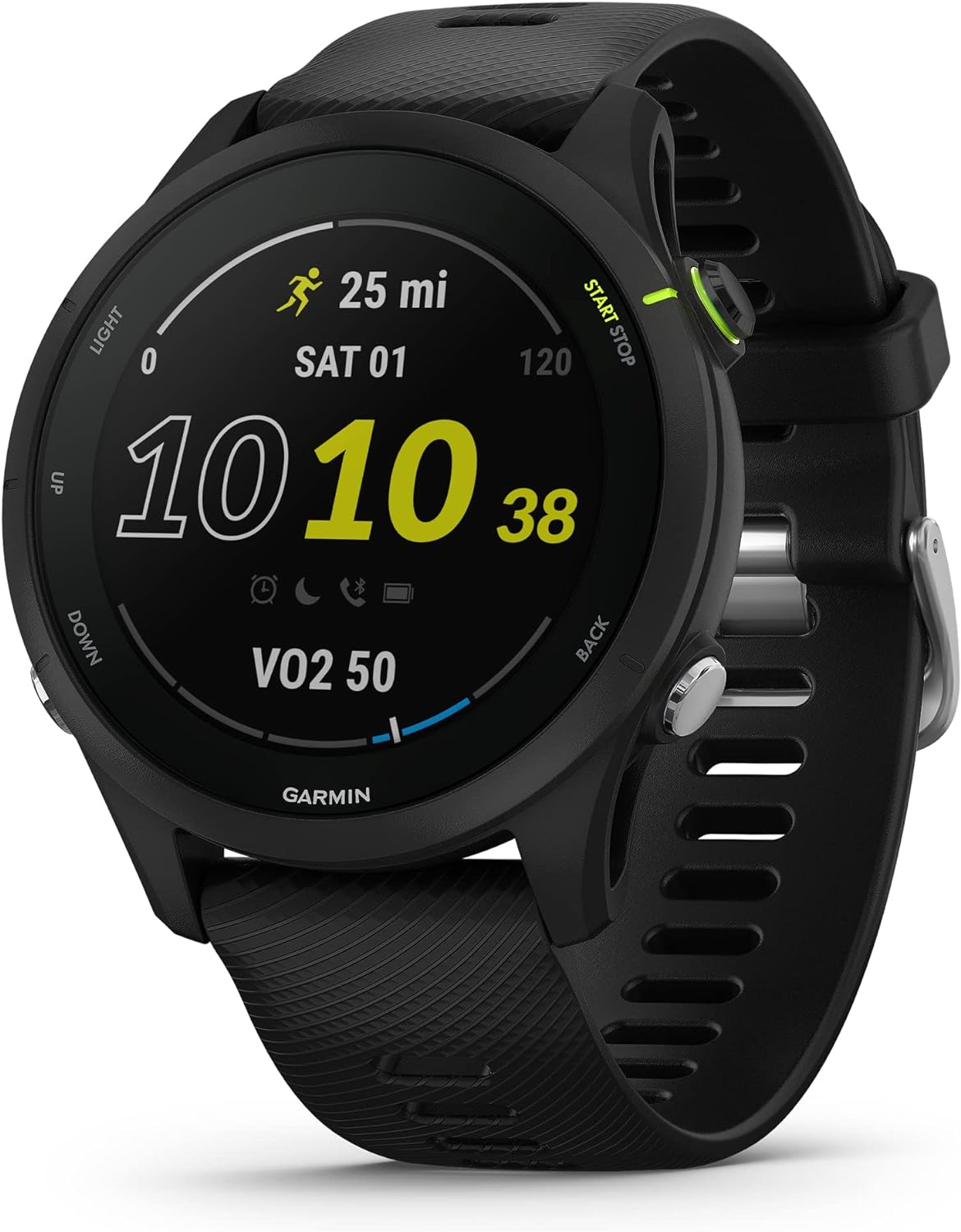 Garmin Forerunner 255 Music, GPS Running Smartwatch with Music, Advanced Insights, Long-Lasting Battery, Black (Renewed), 46 MM