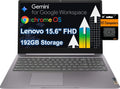 Lenovo Chromebook 15 (15.6' FHD, 4GB RAM, 192GB Storage (64GB eMMC + 128GB SD Card), Intel Celeron N4500) Home & Student Laptop, Anti-Glare, HD Webcam, Wi-Fi 6, 10-Hour Long Battery Life, Chrome OS