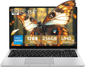 15.6 inch Laptop, Laptops with Celeron N4000, 2025 Gaming Laptop for 12GB LPDDR4 256GB SSD, IPS FHD 1920x1080, WiFi+BT4.2+Mini HDMI+TF Card Slot, Traditional Laptops Computers Convertible 180° Netbook