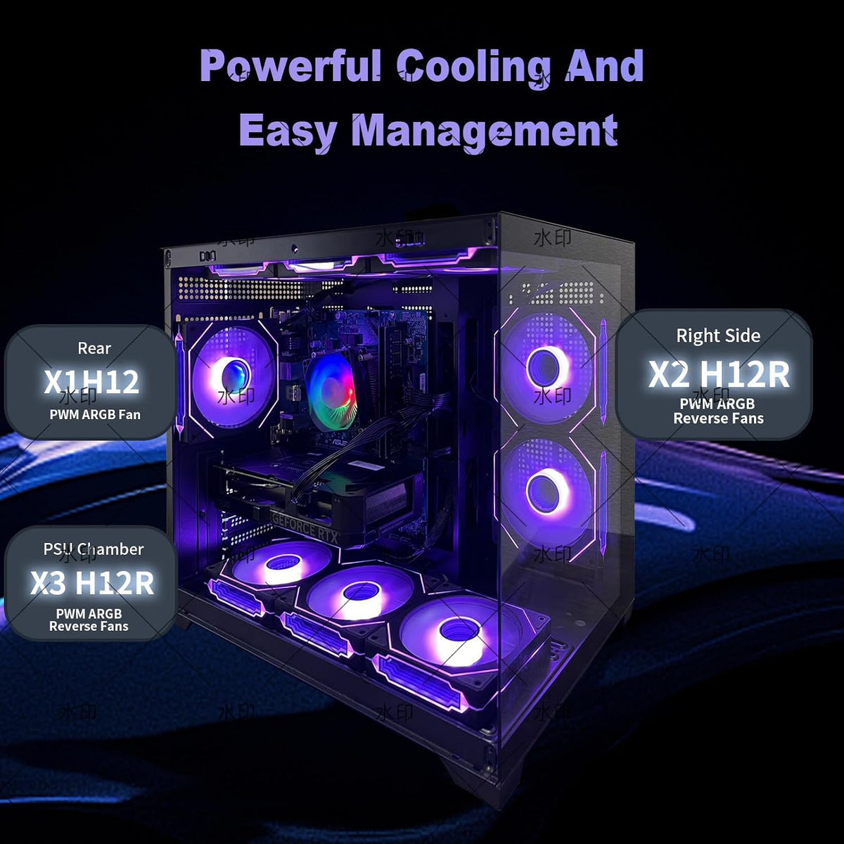 Gaming PC Desktop Computer – Ryzen 7 5800X up to 4.7GHz, GeForce RTX 4060 8GB GDDR6, 16GB DDR4 RAM, 1TB NVMe SSD, WiFi 6 & BT 5.4, 9× ARGB Fans, 650W PSU, Windows 11 Pro