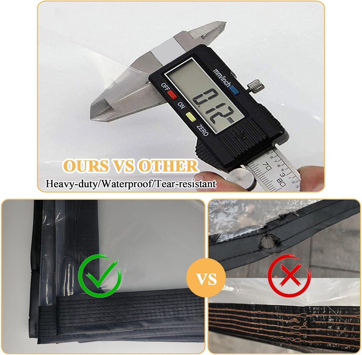 20x29 FT Clear Tarp Heavy Duty Waterproof with Grommets - Reinforced Edges & Tear Resistant PVC Tarpaulin for Chicken Coop, Outdoor Porch, Pavilion and Garden Enclosure Snow-Proof Vinyl Tarps