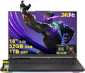 ASUS ROG Strix G18 G814 Gaming Laptop 18' 2.5k (2560x1600) 240Hz (100% DCI-P3, 3ms) AMD 16-core Ryzen 9 9955HX (Beats i9-14900HX) 32GB RAM 1TB SSD GeForce RTX 5070 RGB Backlit WiFi6E Win11 ICP Hub