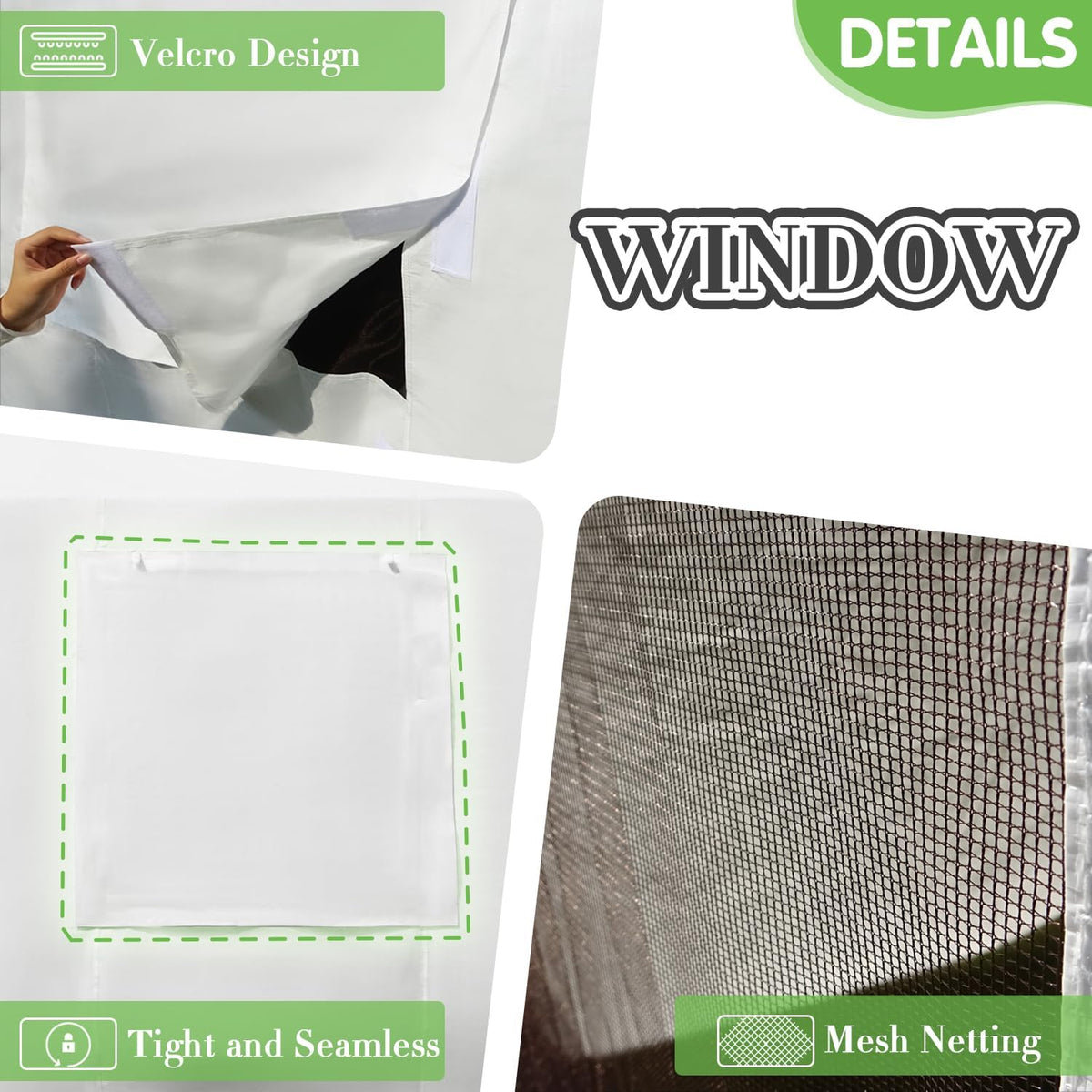 Domi 8' x 8' Universal Winter Gazebo Cover, All Season Waterproof Enclosed Cover with Sidewalls & Ventilated Mesh Windows, All-Weather Outdoor Cover for Hardtop Gazebos, White