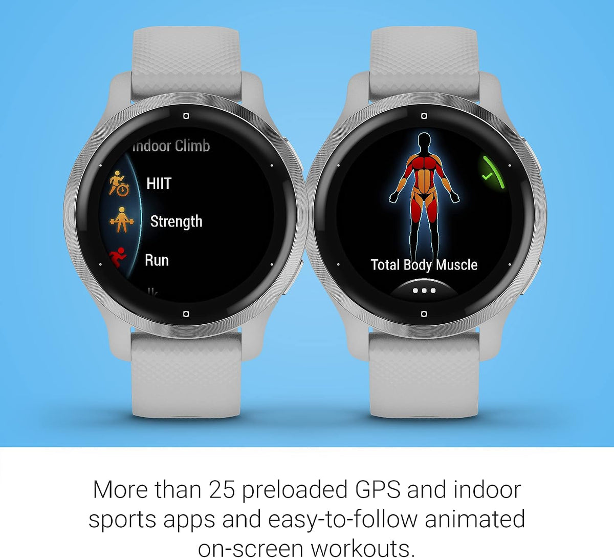 Garmin Venu 2S, Smaller-Sized GPS Smartwatch with Advanced Health Monitoring and Fitness Features, Silver Bezel with Light Gray Case and Silicone Band, (010-02429-02)