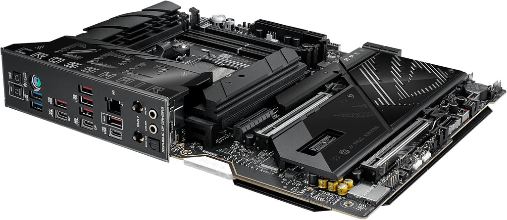 ASUS ROG Crosshair X870E APEX AMD X870E AM5 ATX Motherboard, Advanced AI PC-Ready, 18+2+2 Stages, DDR5, ROG Memory Fan, ROG DIMM.2 Card, Wi-Fi 7, 5G LAN, 3X M.2, PCIe® 5.0, USB4®, USB Type-C®, AI OC