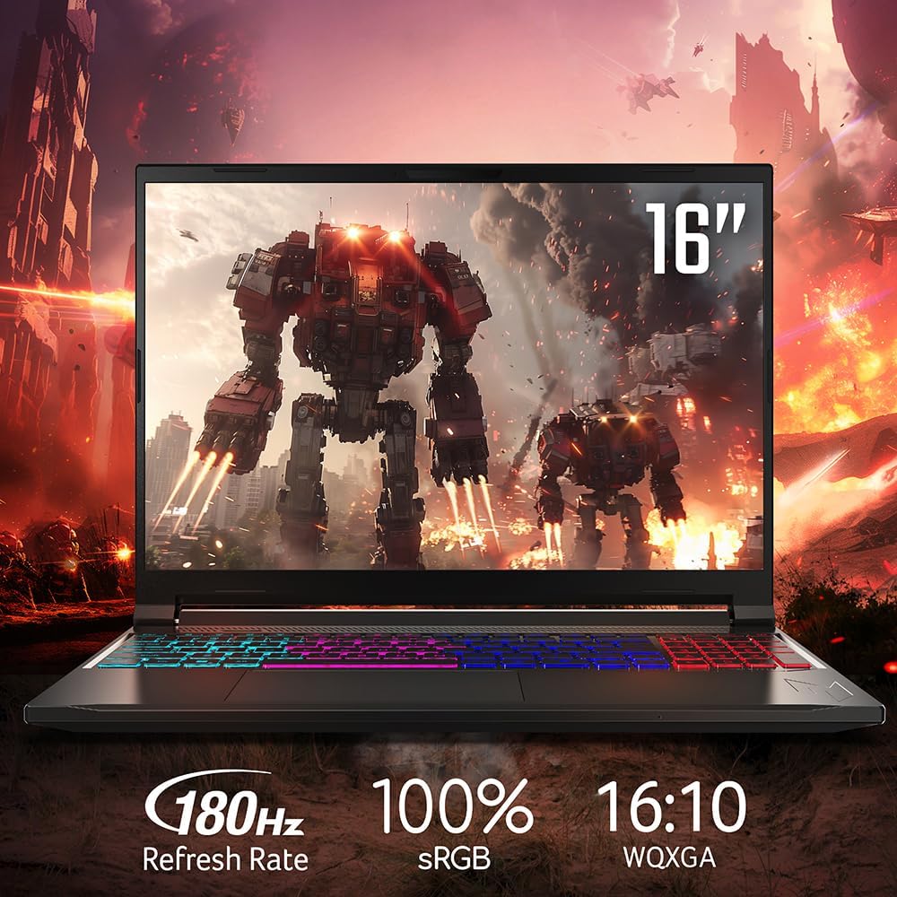 acer Nitro V 16S AI Gaming Laptop | AMD Ryzen 7 260 Processor | NVIDIA GeForce RTX 5060 Laptop GPU (572 AI Tops) | 16' WUXGA IPS 180Hz Display | 32GB DDR5 | 1TB Gen 4 SSD | Wi-Fi 6 | ANV16S-41-R2AJ