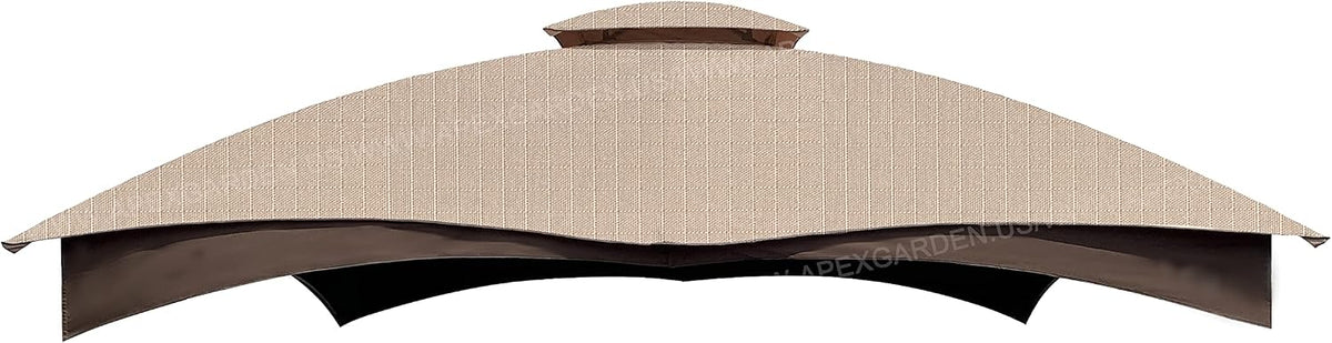 APEX GARDEN Replacement Canopy Top for the Lowe's Gazebo Model #GF-12S004B-1 / GF-12S004BTO (Beige Ripstop Fabric)
