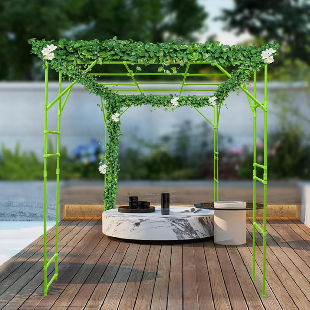 Bacocoo Plant Climbing Stand, Outdoor Plant Support Rack, Heavy Duty Steel & ABS with PE Coating for Vines, Flowers, Vegetables - Easy Install for Garden, Yard, Patio Decoration of Pavilions. (Green)