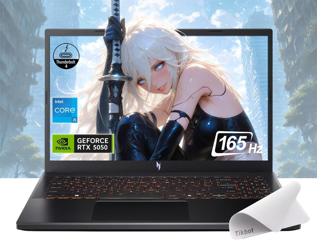 acer Nitro V 15.6' FHD IPS 165Hz Gaming Laptop, Intel Core i5-13420H, NVIDIA GeForce RTX 5050 with 8GB GDDR7 VRAM, w/Mouse pad (64GB RAM | 2TB PCIe SSD+pro)