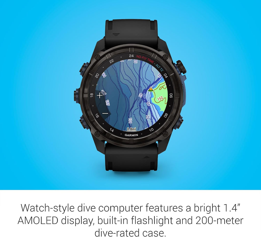 Garmin Descent™ Mk3i, Dive Computer and Multisport GPS Smartwatch, Air Integration, Black