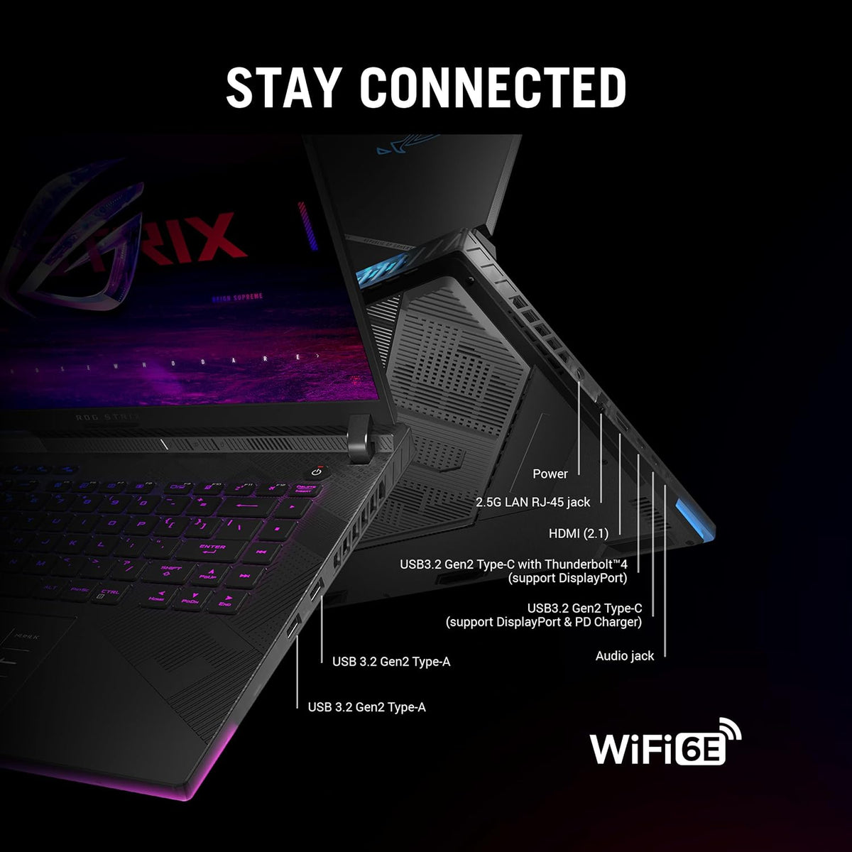 ASUS ROG Strix Scar 16 (2024) Gaming Laptop, 16' Nebula HDR 16:10 QHD 240Hz/3ms, 1100 nits, Mini LED Display, GeForce RTX 4080, Intel Core i9-14900HX, 32GB DDR5, 1TB SSD, Windows 11 Pro, G634JZR-XS96