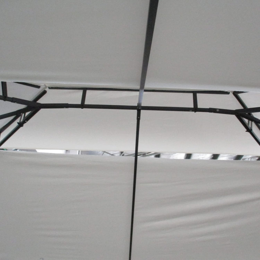 Outsunny 10' x 13' Patio Gazebo, Double Roof Outdoor Gazebo Canopy Shelter with Screen Decorate Corner Frame, for Garden, Lawn, Backyard and Deck, Cream White
