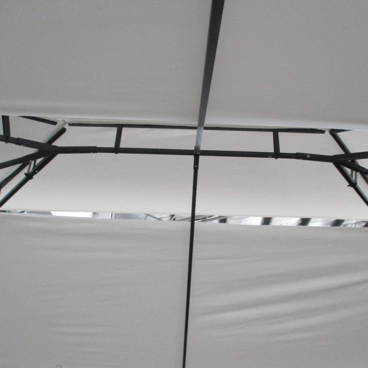 Outsunny 10' x 13' Patio Gazebo, Double Roof Outdoor Gazebo Canopy Shelter with Screen Decorate Corner Frame, for Garden, Lawn, Backyard and Deck, Cream White
