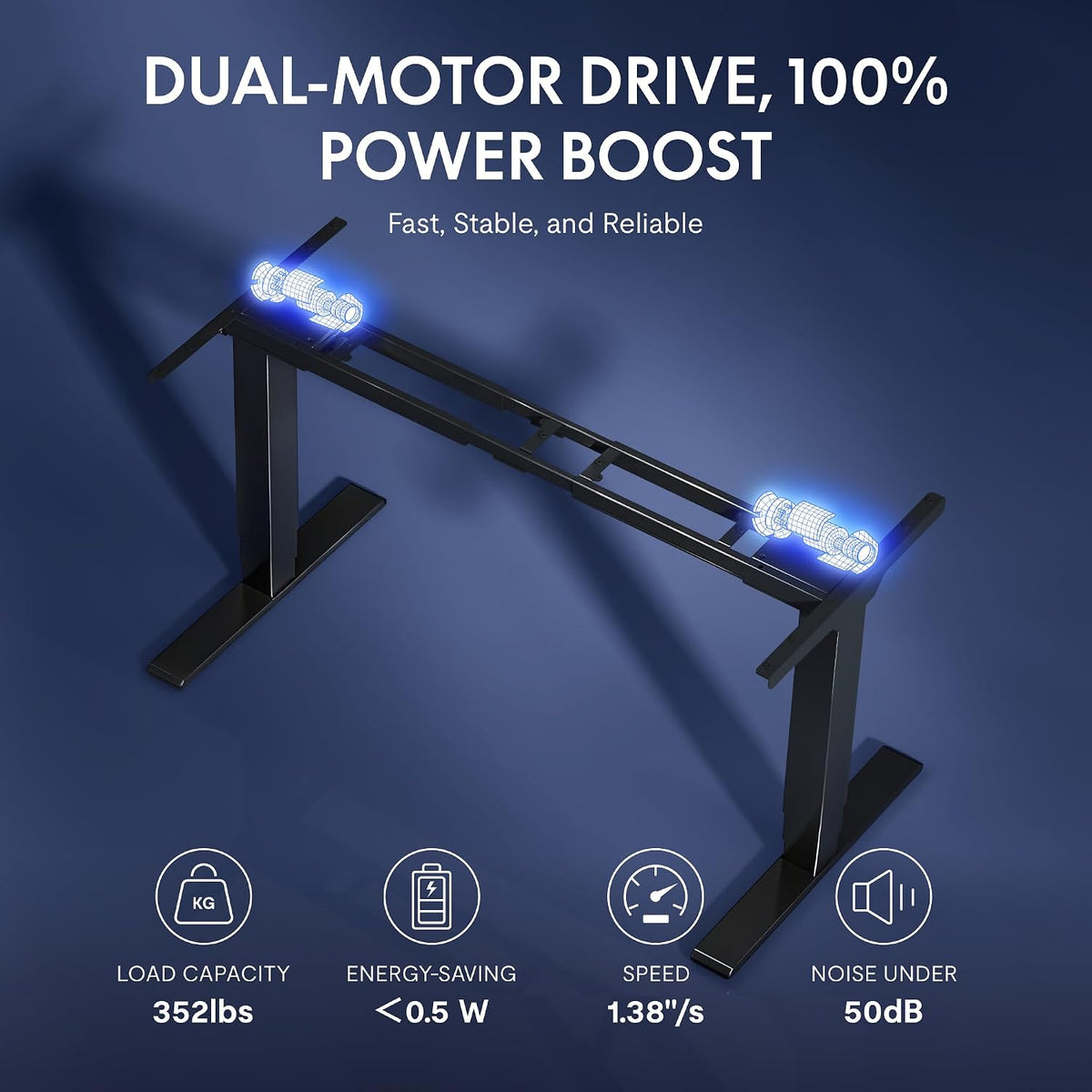 FLEXISPOT E6G CyberX 63 Inch RGB LED Electric Gaming Standing Desk, Dual Motor 3-Stage Adjustable Desk up to 352 lbs, Large Ergonomic Computer Workstation for Gamers, Streamers & Home Studios (Black)