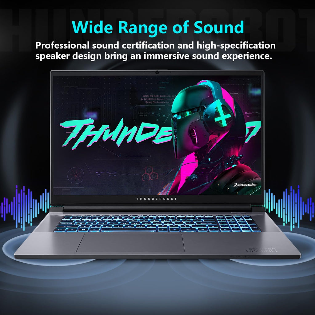 Thunderobot Storm 17 Gaming Laptop, 17.3' FHD 144Hz Display, Core i7-13620H, GeForce RTX 4050, 16GB DDR5 RAM, 512GB SSD, RGB Backlit Keyboard, HDMI, Wi-Fi, Win 11 Home