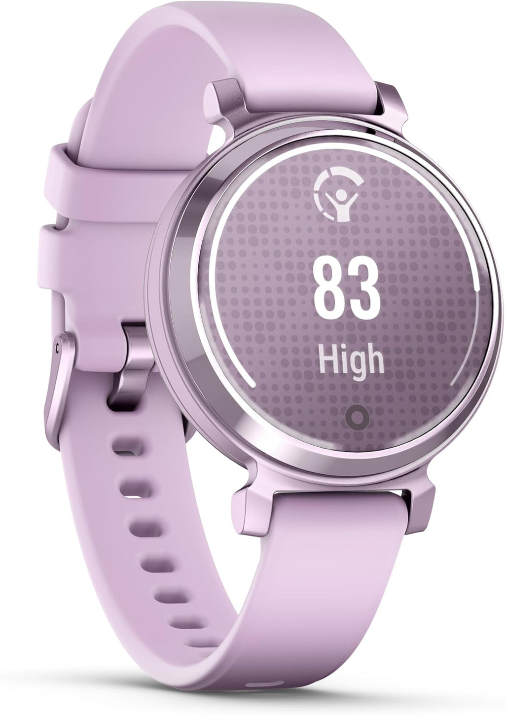 Garmin Lily 2, Small and Stylish Smartwatch, Hidden Display, Patterned Lens, Up to 5 Days Battery Life, Lilac (Renewed)