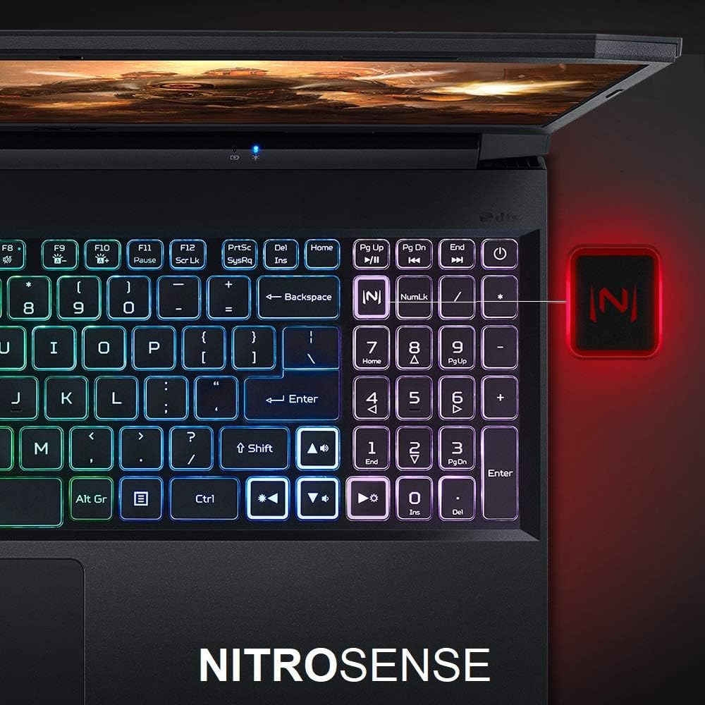 acer Nitro 5 AN515-45-R92M Gaming Laptop, AMD Ryzen 7 5800H (8-Core) | NVIDIA GeForce RTX 3060 Laptop GPU |15.6' FHD 144Hz IPS Display | 16GB DDR4 | 512GB NVMe SSD | WiFi 6 | RGB Backlit Keyboard