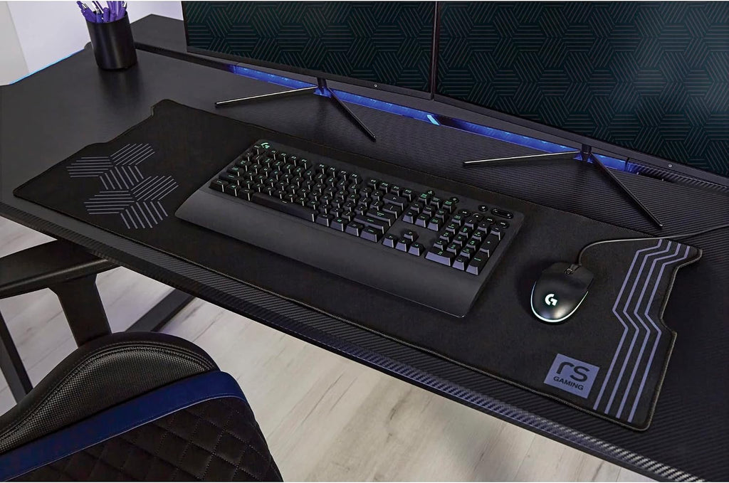 RS Gaming™ Mergence 60'W RGB Gaming Computer Desk With 10 Acoustic Panels, Black