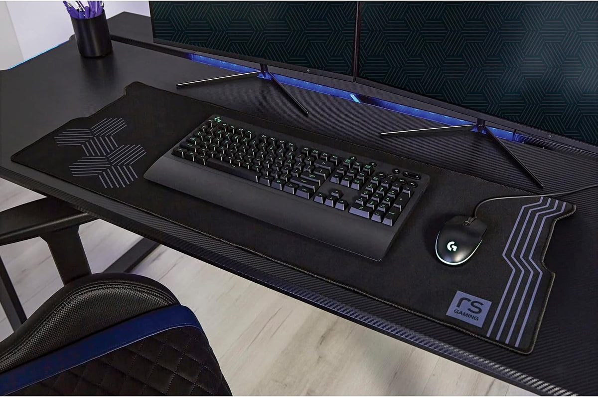 RS Gaming™ Mergence 60'W RGB Gaming Computer Desk With 10 Acoustic Panels, Black