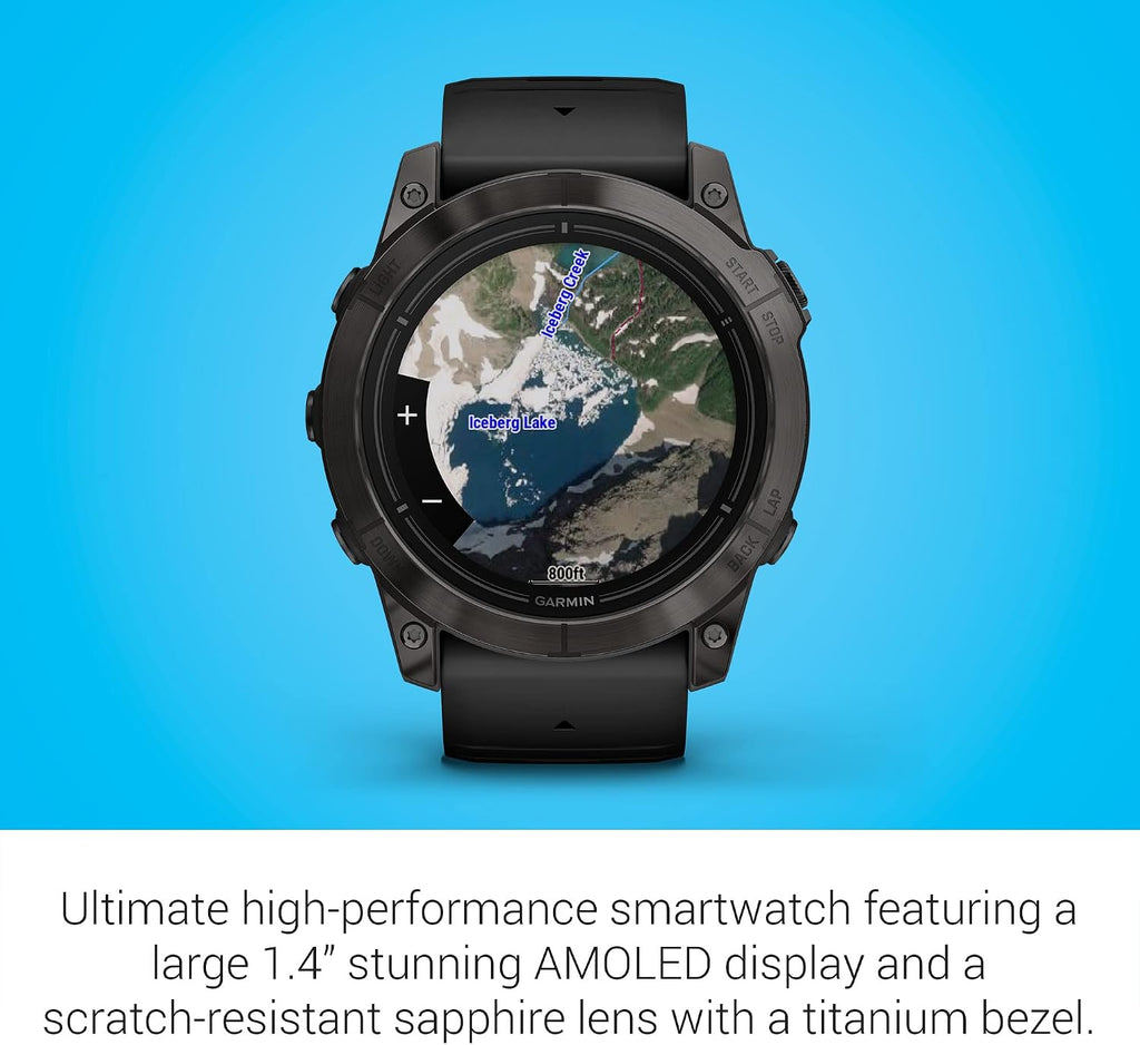 Garmin epix Pro (Gen 2) Sapphire Edition, 51mm, High Performance Smartwatch, Advanced Training Technology, Built-in Flashlight, Black (Renewed)