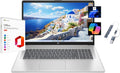 HP 17.3' Full HD Laptop, AMD Ryzen 5 7520U, 8GB LPDDR5 RAM, 256GB SSD, AMD Radeon, Windows 11 Pro, Natural Silver, Wi-Fi 6, Copilot, with USB Hub