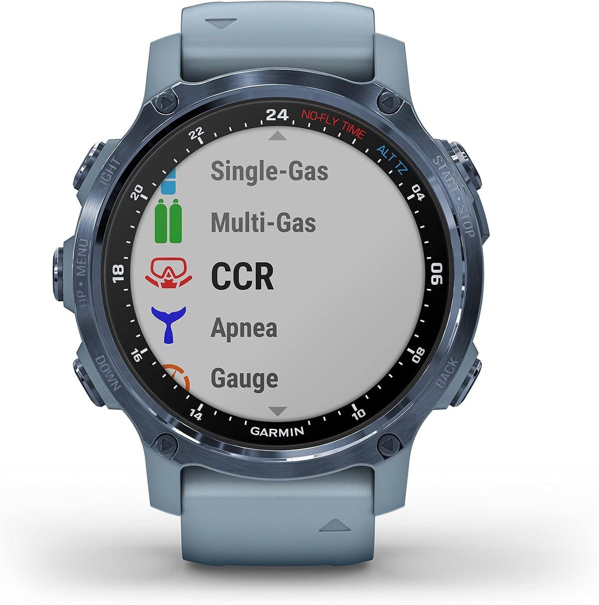 Garmin Descent Mk2S, Smaller-Sized Watch-Style Dive Computer, Multisport Training/Smart Features, Mineral Blue with Sea Foam Silicone Band, (010-02403-06)