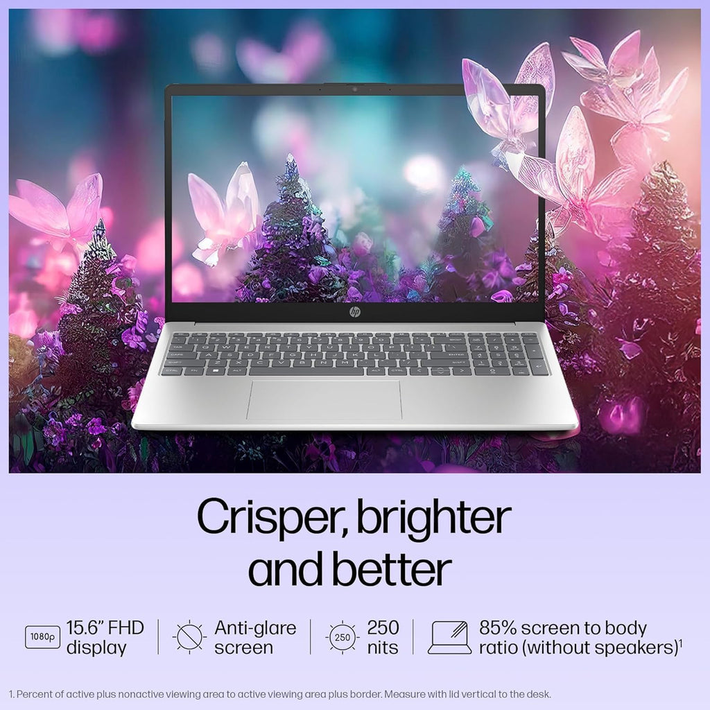 HP Essential 15.6' 2026 Laptop for Students & Professionals, Intel 4-Core N100, 8GB RAM, 256GB SSD, FHD Display, All-Day Battery Life, Office 365, Portable Lightweight Design, Windows 11, Type-C RJ45
