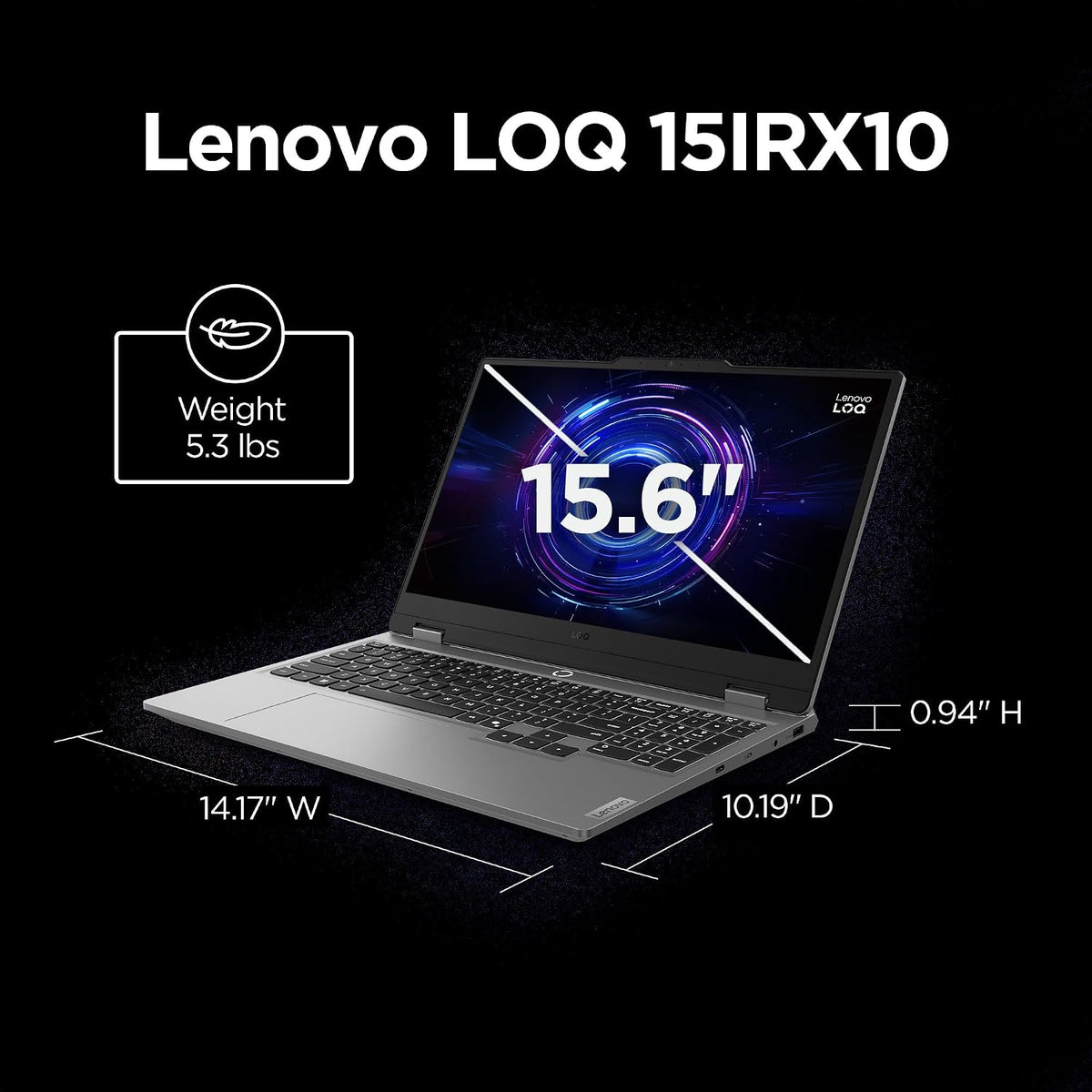 Lenovo Legion LOQ AI-Powered Gaming Laptop - Intel Core i7-13650HX - 15.6' FHD IPS Display, 144Hz - GeForce RTX 5050-16GB Memory - 1TB Storage - G-Sync - Luna Grey
