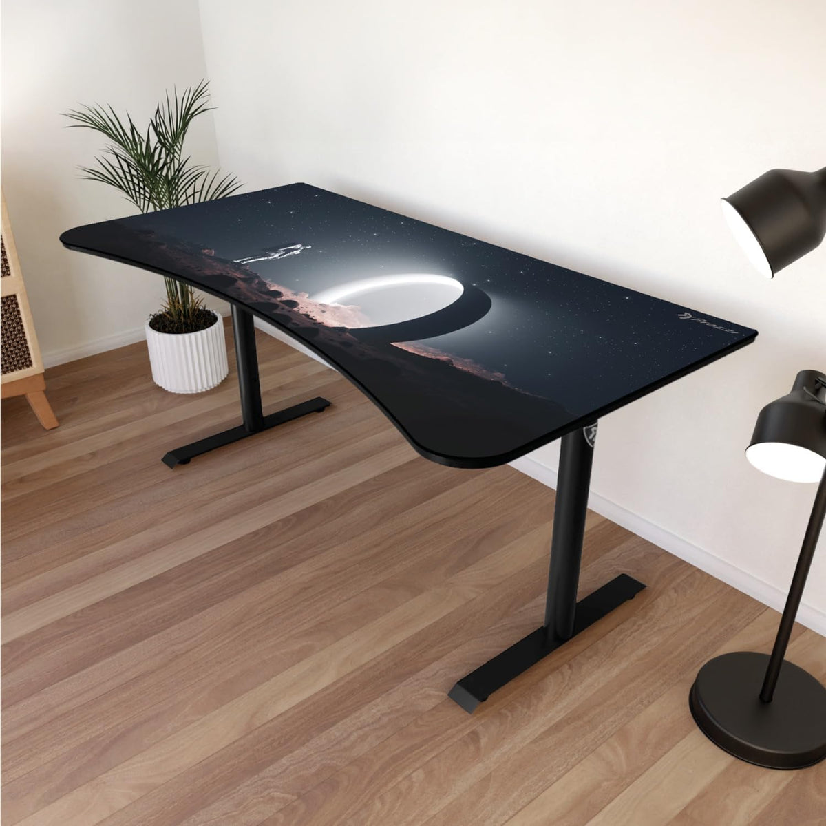 Arozzi Arena Gaming Desk Mat, Full Surface Custom Desk Pad, Interchangeable, Water Resistant & Washable Computer Desk Mouse Pad with Stitched Edges (D028)