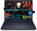 Alienware 16 Aurora Gaming Laptop (16' QHD+ 120Hz, Intel 10-Core 7 240H, 16GB DDR5 RAM, 1TB SSD, NVIDIA GeForce RTX 5050 8GB), White Backlit Keyboard, Wi-Fi 7, Ethernet, Webcam, Windows 11 Home