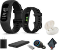 Garmin vívosmart 5, Fitness Tracker, Long-Lasting Battery, Simple Design, Black Bundle with USB Wall Charger + More