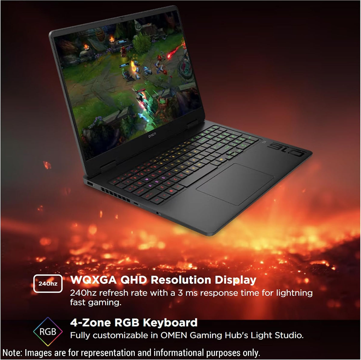 HP OMEN 16 Gaming Laptop, Intel Ultra 9-285H, 32 GB DDR5 RAM, 2 TB PCIe SSD, 16' WQXGA (2560x1600) 240Hz Display, Nvidia G-Force RTX 5070, RGB Backlit Keyboard, W11 Home, Shadow Black