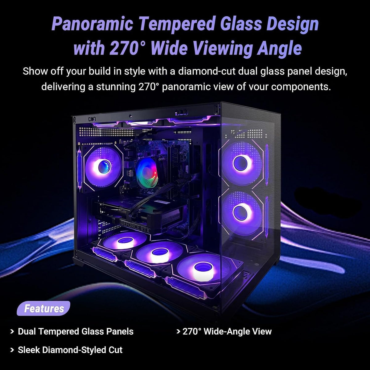 Gaming PC Computer Desktop – i7 Xeon E5 3.20 GHz 12-Core Processor, GeForce GTX1660 6GB, 16GB RAM, 512GB SSD + 1TB HDD, Wi-Fi 6 & Bluetooth 5.4, 9 ARGB Fans, Windows 11 Pro, 650W PSU